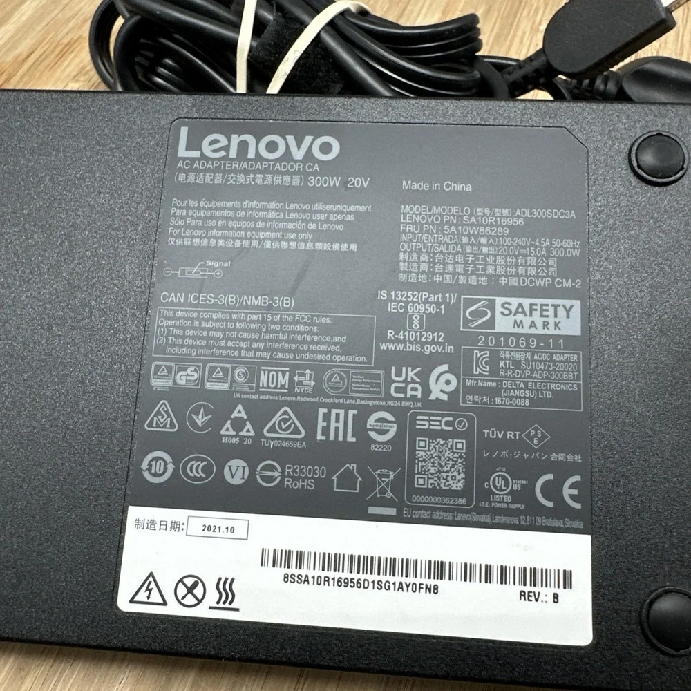 ADL300SDC3A AC Adapter for Lenovo Legion 5 Charger Power Supply 300W 20V 15A